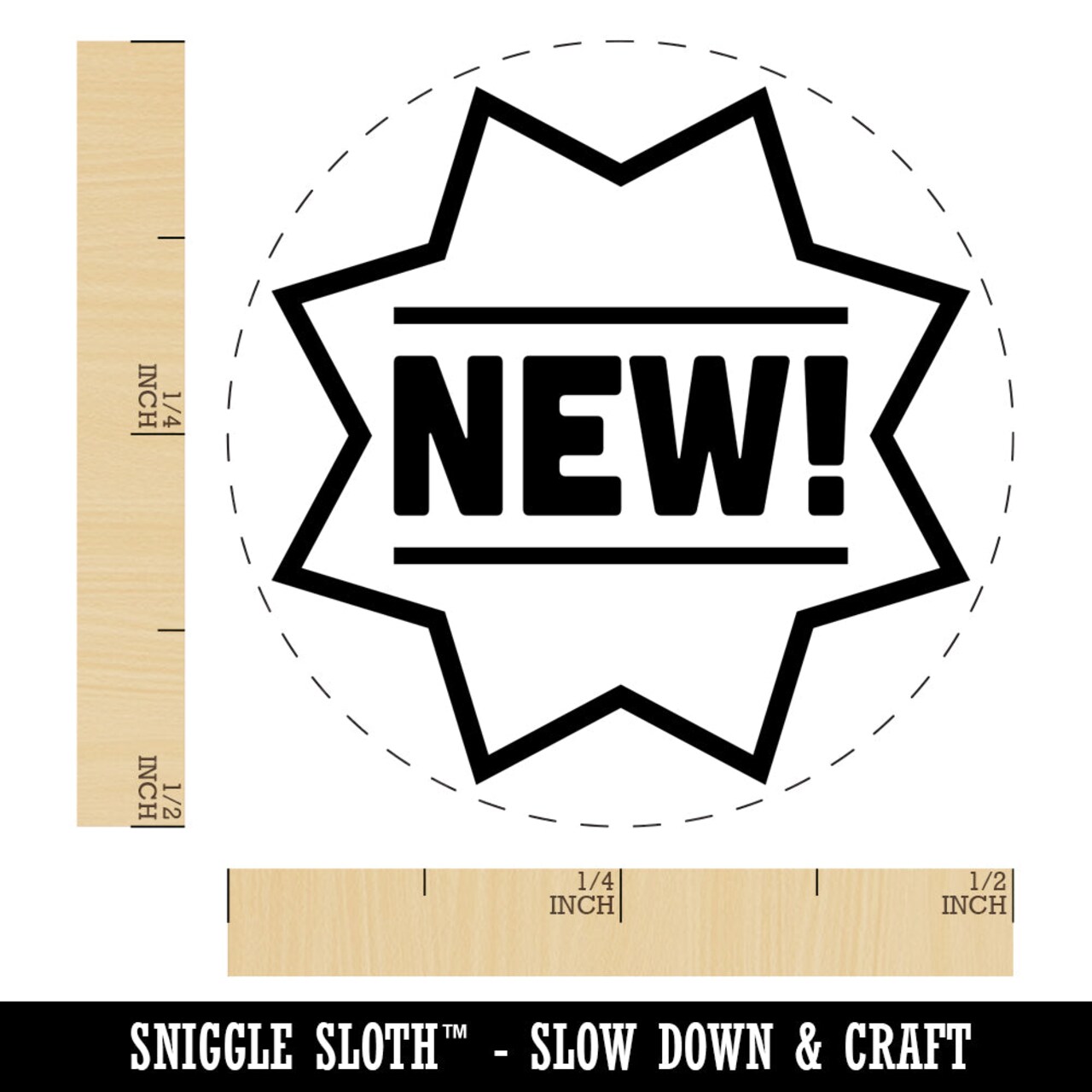 New Star Label Self-Inking Rubber Stamp for Stamping Crafting Planners